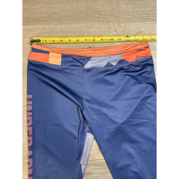 Under Armour Girls Mix Master Capris Orange Blue 1289883 Size Medium - Picture 3 of 6